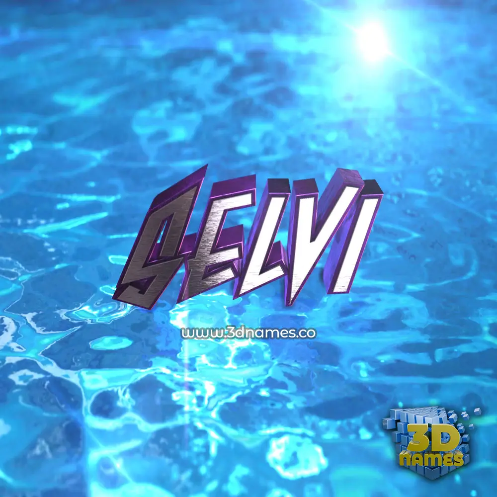 selvi in Water 2015 style - 3D name wallpaper