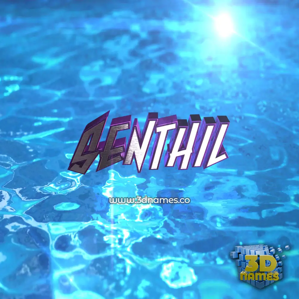 senthil in Water 2015 style - 3D name wallpaper