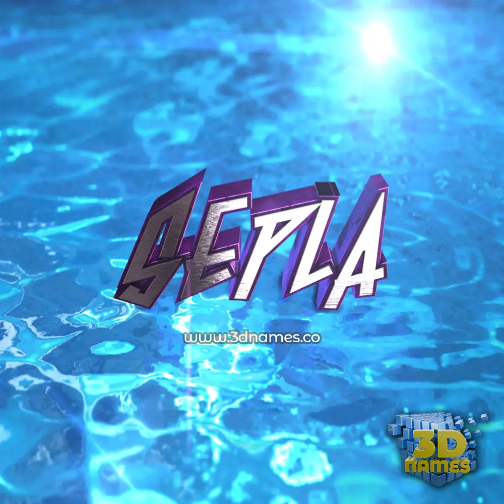 sepla in Water 2015 style - 3D name wallpaper