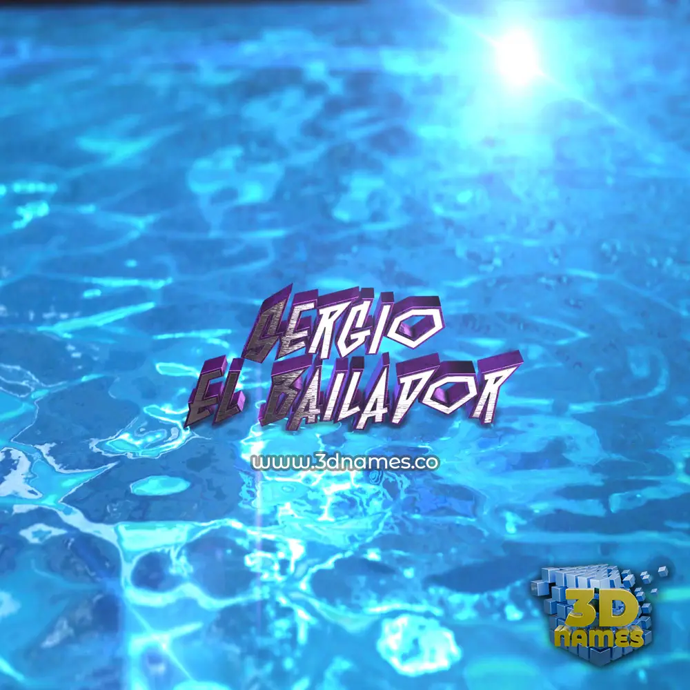 sergio el bailador in Water 2015 style - 3D name wallpaper