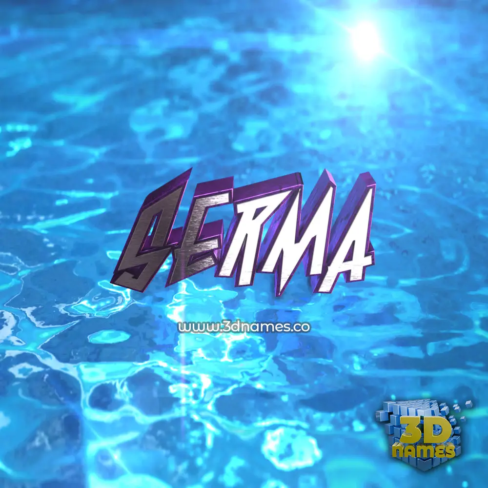 serma in Water 2015 style - 3D name wallpaper