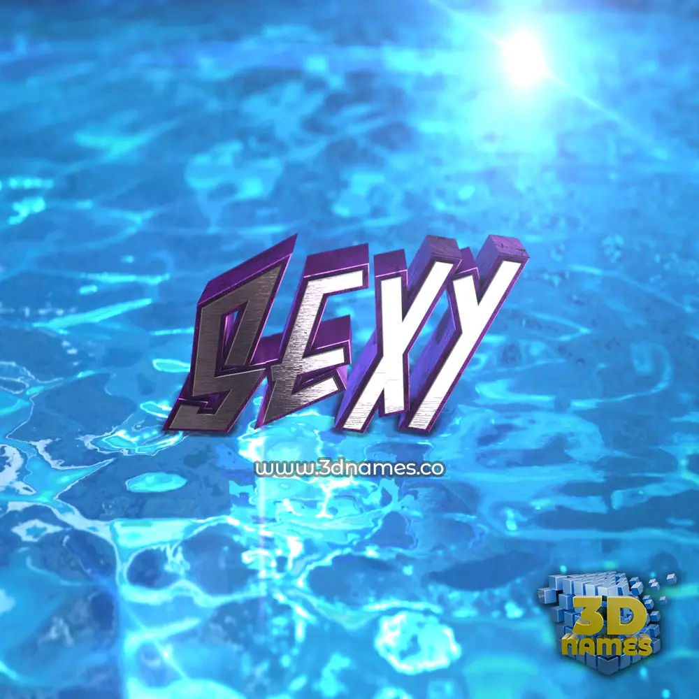 sexy in Water 2015 style - 3D name wallpaper