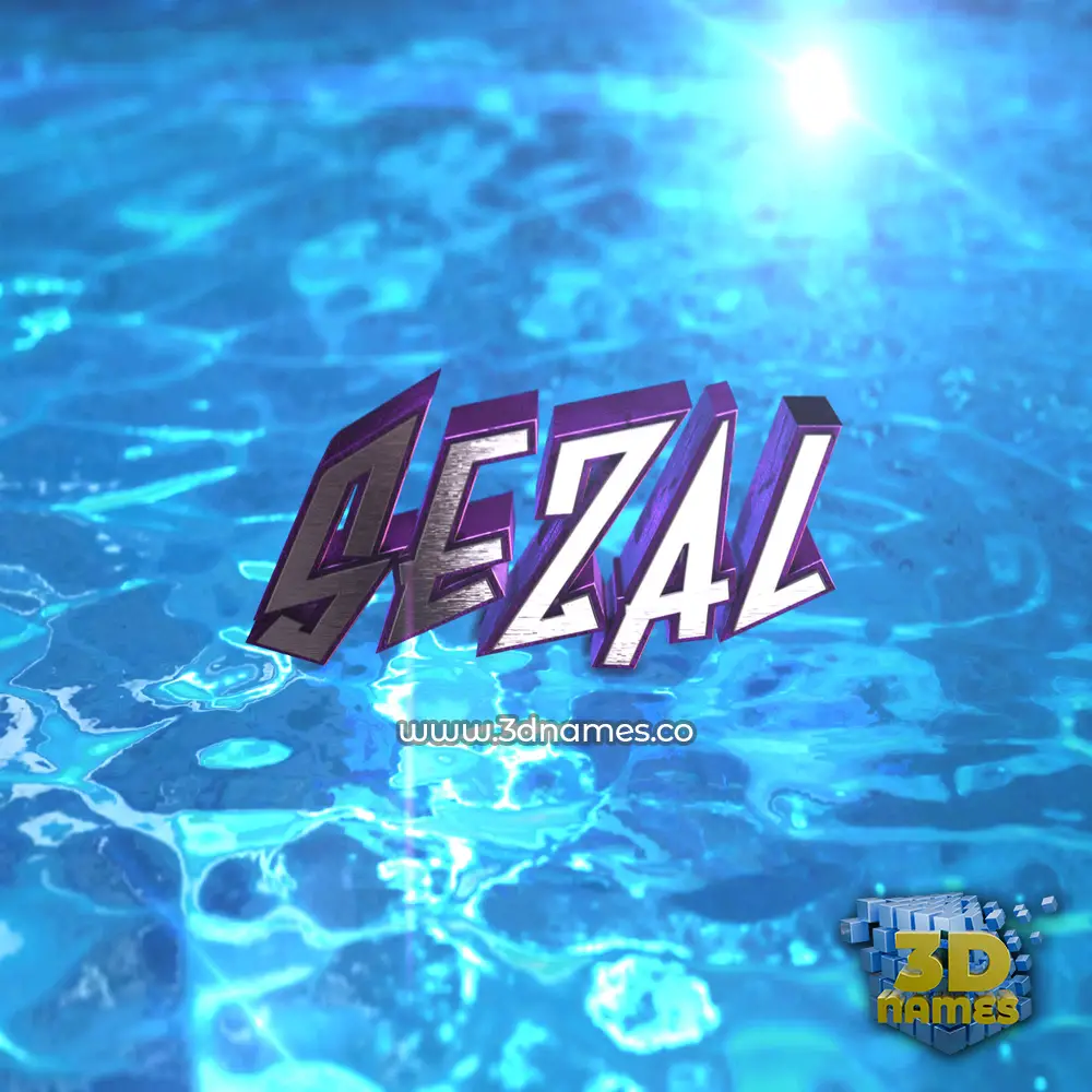 sezal in Water 2015 style - 3D name wallpaper