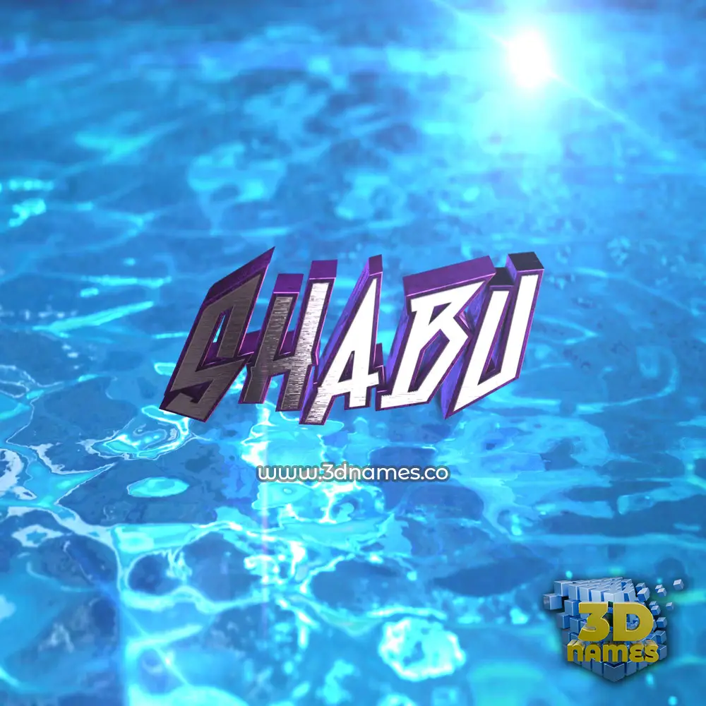 shabu in Water 2015 style - 3D name wallpaper