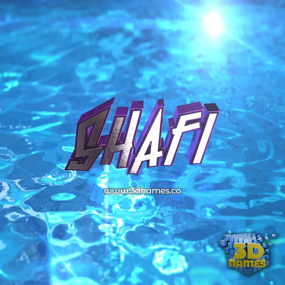 shafi in Water 2015 style - 3D name wallpaper