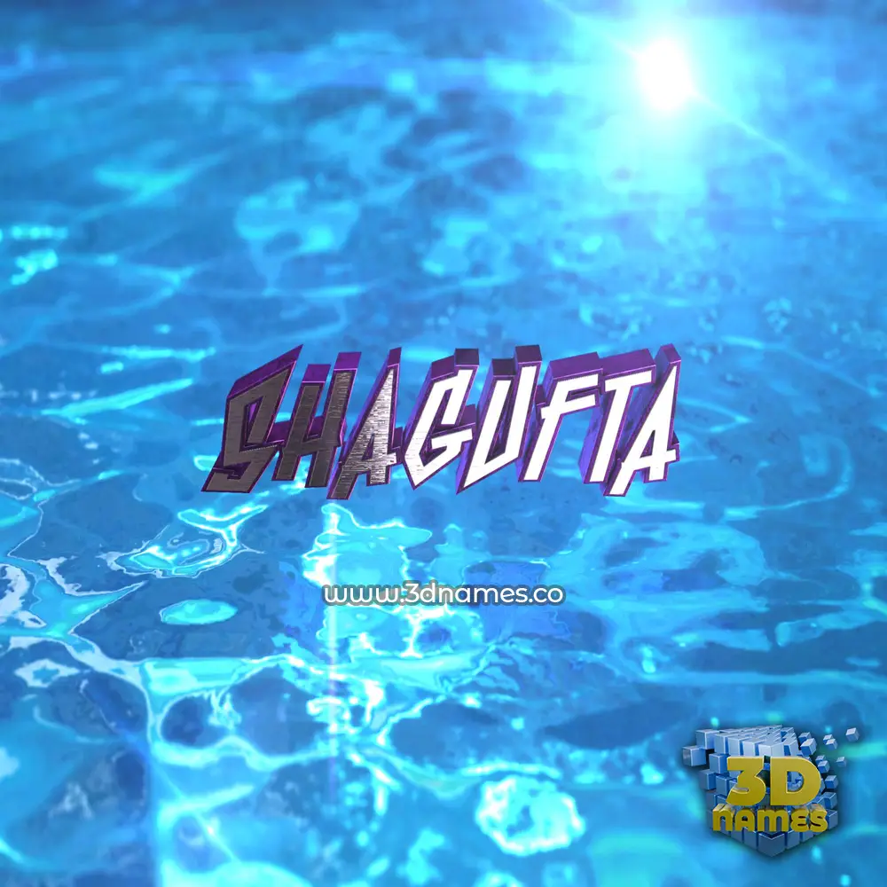shagufta in Water 2015 style - 3D name wallpaper