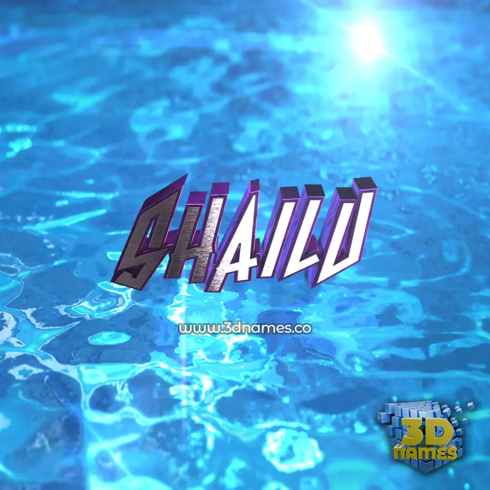 shailu in Water 2015 style - 3D name wallpaper
