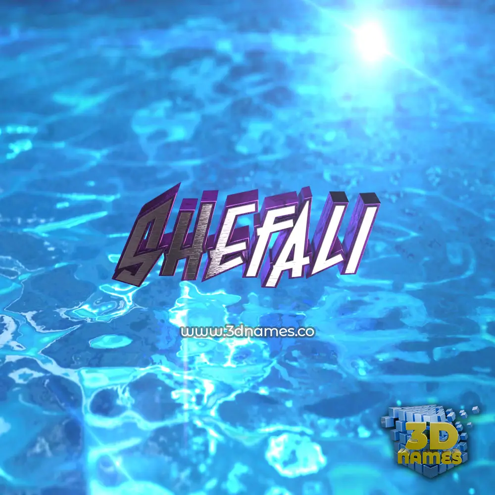 shefali in Water 2015 style - 3D name wallpaper