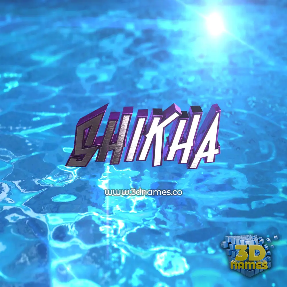 shikha in Water 2015 style - 3D name wallpaper