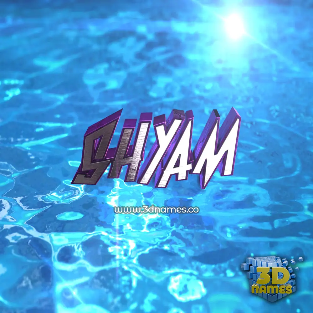 shyam in Water 2015 style - 3D name wallpaper