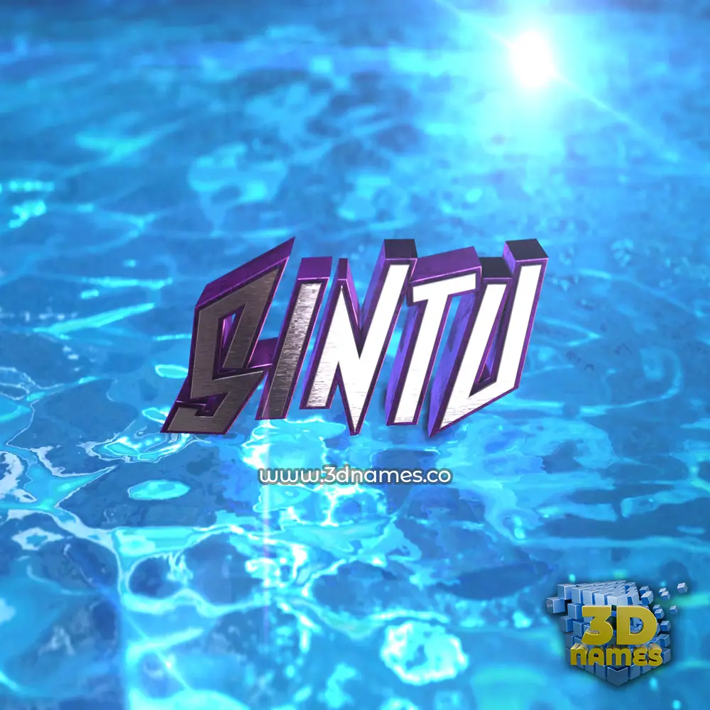 sintu in Water 2015 style - 3D name wallpaper