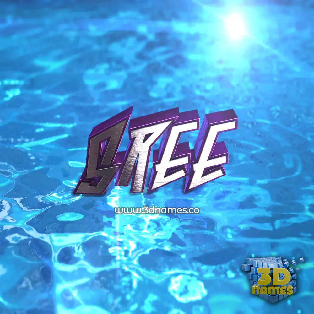 sree in Water 2015 style - 3D name wallpaper