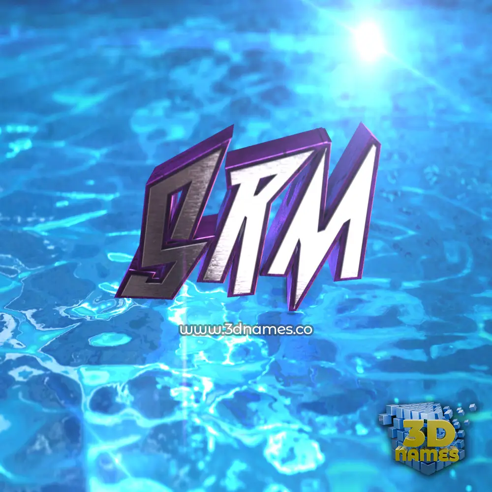 srm in Water 2015 style - 3D name wallpaper