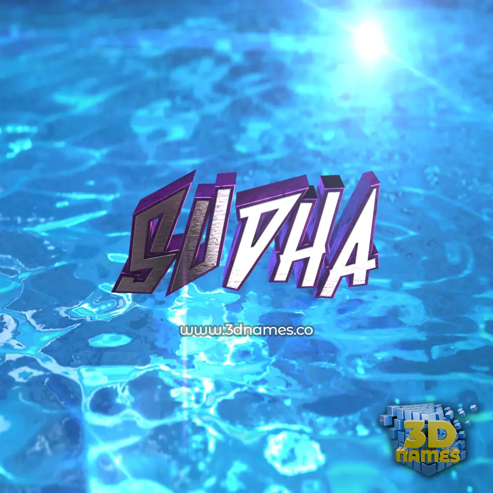 sudha in Water 2015 style - 3D name wallpaper