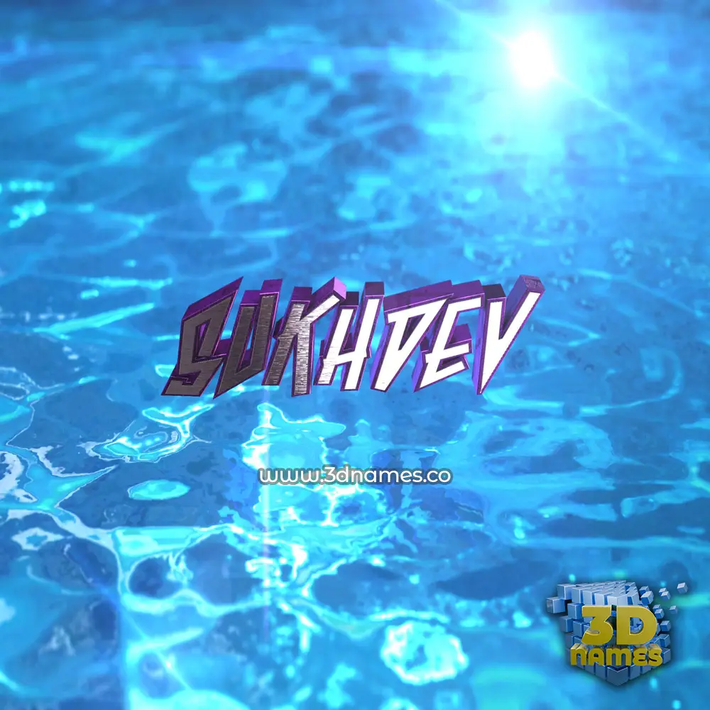 sukhdev in Water 2015 style - 3D name wallpaper