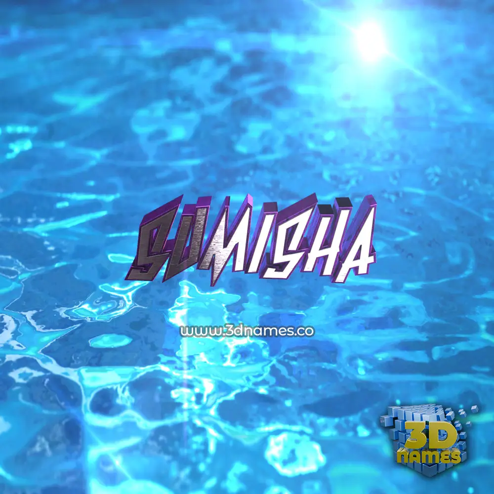 sumisha in Water 2015 style - 3D name wallpaper