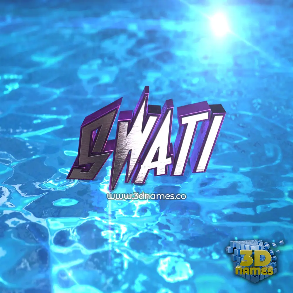 swati in Water 2015 style - 3D name wallpaper