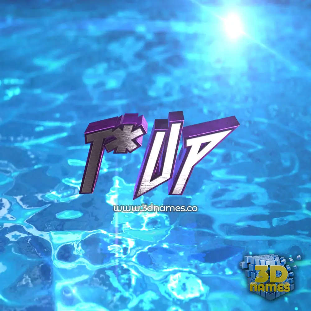 t up in Water 2015 style - 3D name wallpaper