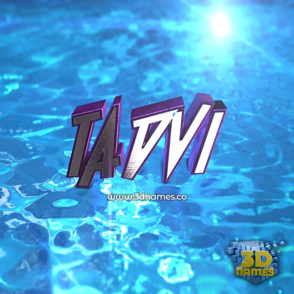 tadvi in Water 2015 style - 3D name wallpaper