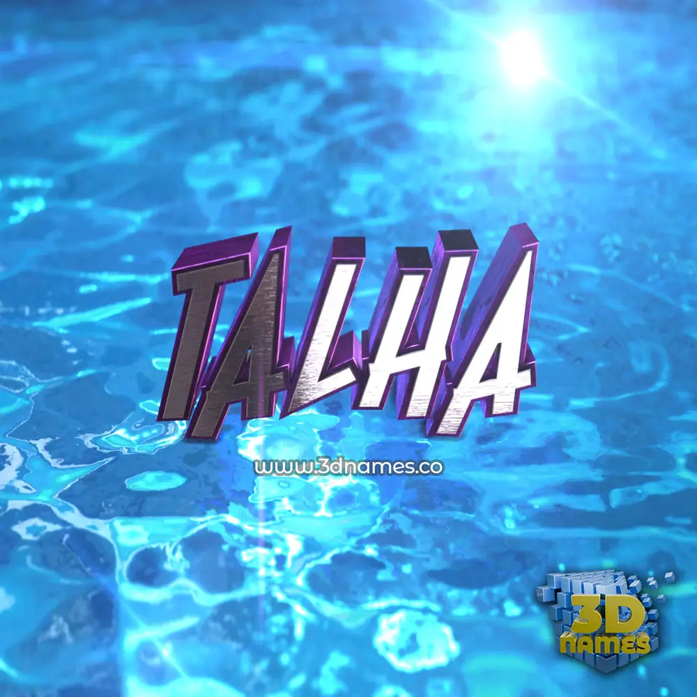 talha in Water 2015 style - 3D name wallpaper