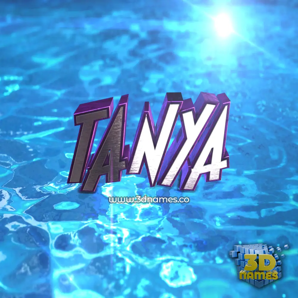 tanya in Water 2015 style - 3D name wallpaper