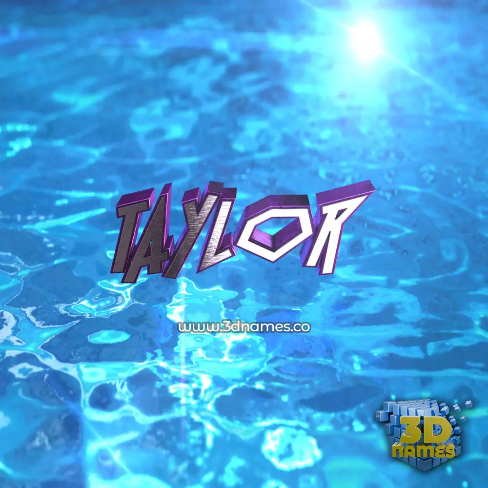 taylor in Water 2015 style - 3D name wallpaper