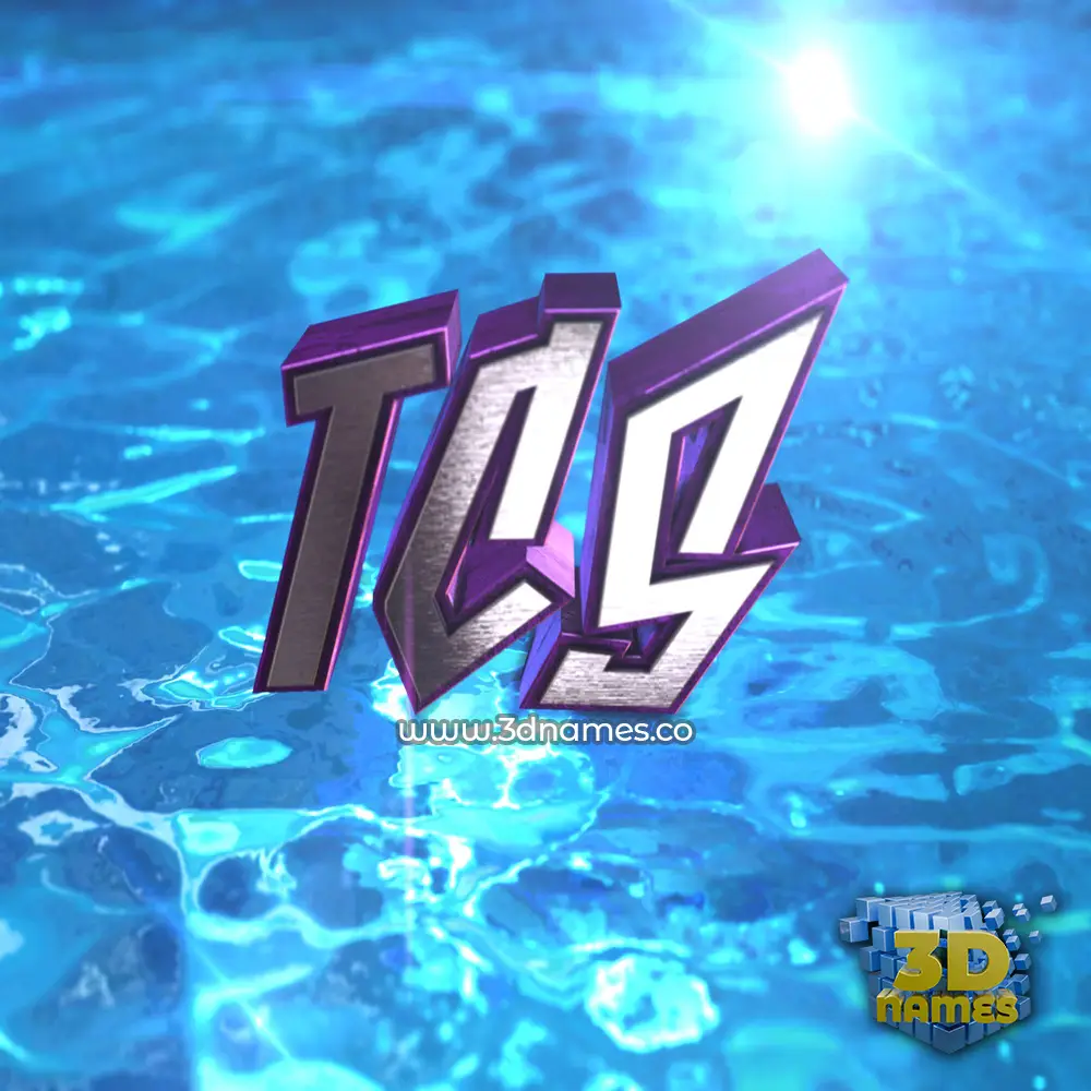tcs in Water 2015 style - 3D name wallpaper