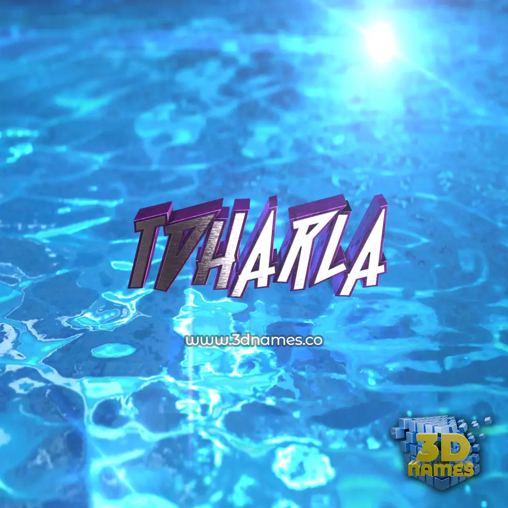 tdharla in Water 2015 style - 3D name wallpaper