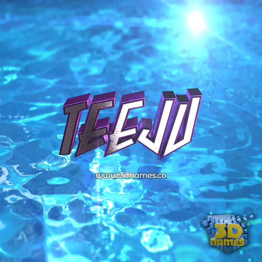 teeju in Water 2015 style - 3D name wallpaper