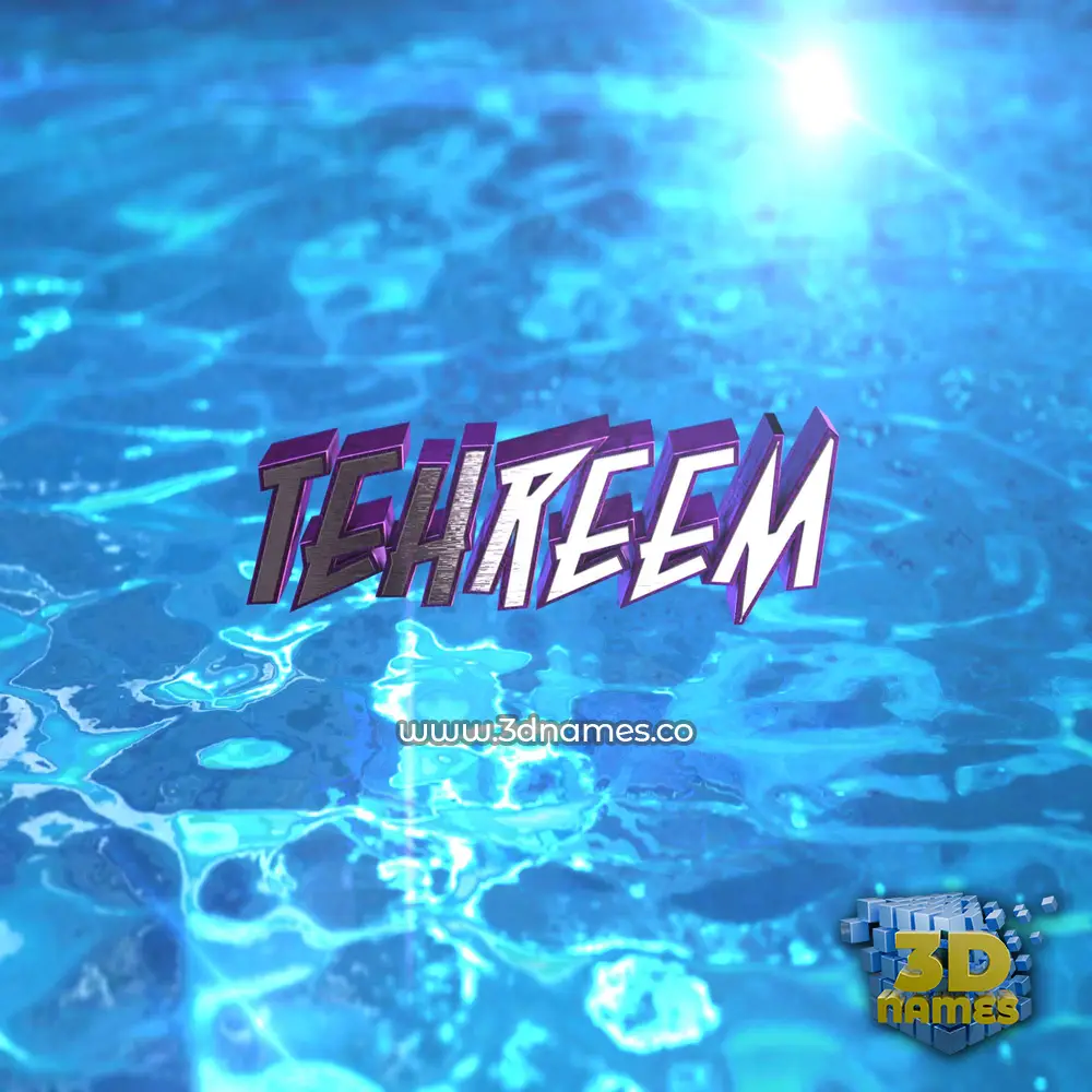 tehreem in Water 2015 style - 3D name wallpaper