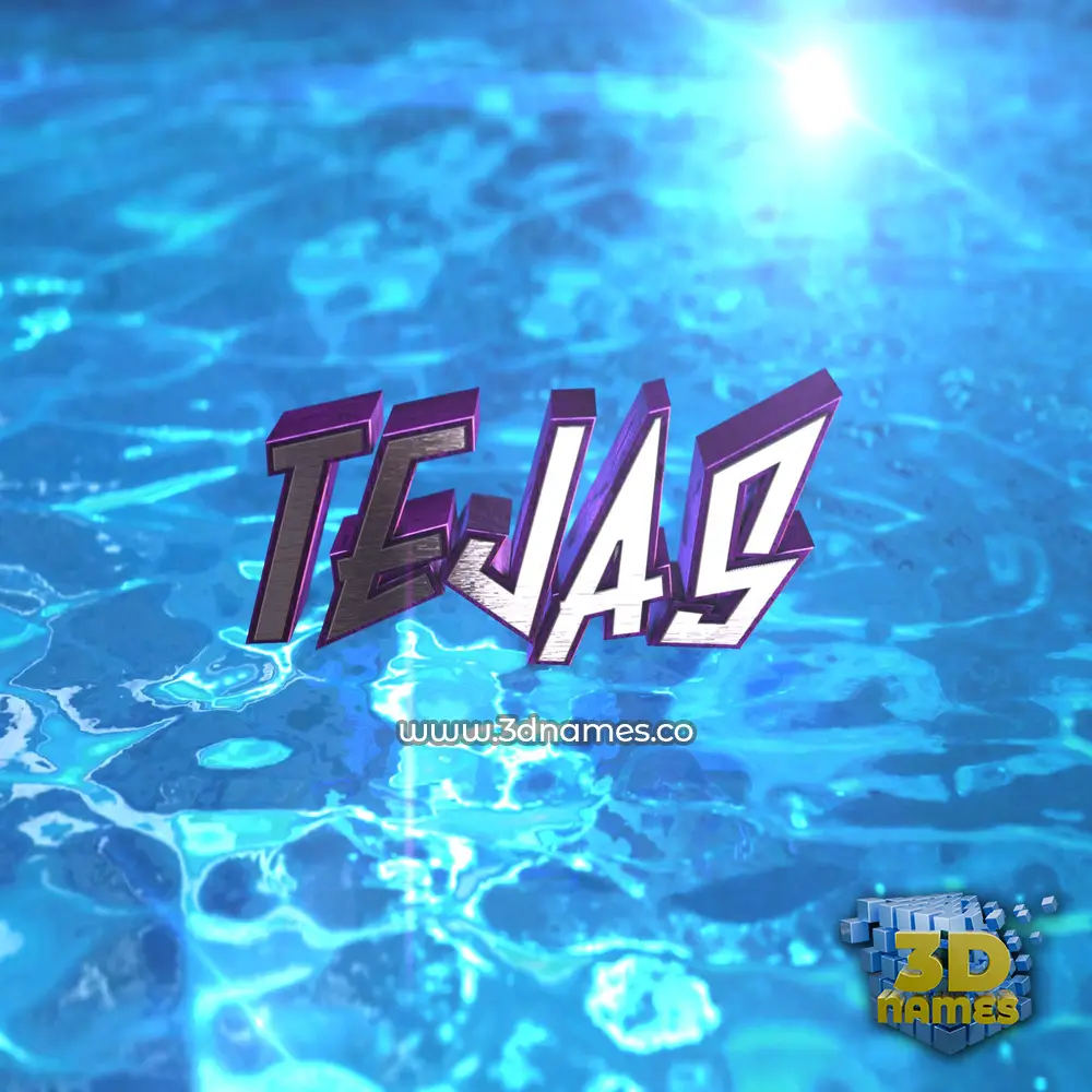 tejas in Water 2015 style - 3D name wallpaper
