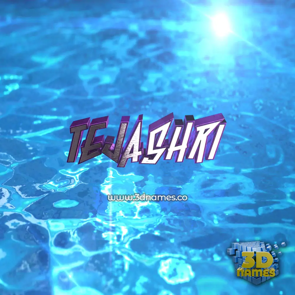 tejashri in Water 2015 style - 3D name wallpaper