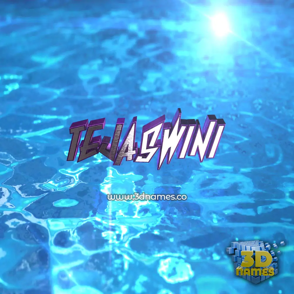 tejaswini in Water 2015 style - 3D name wallpaper