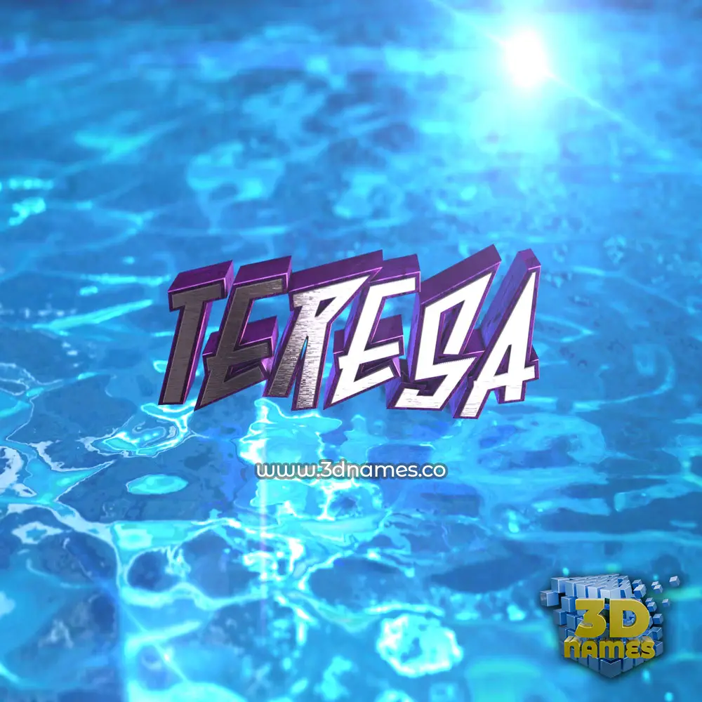 teresa in Water 2015 style - 3D name wallpaper
