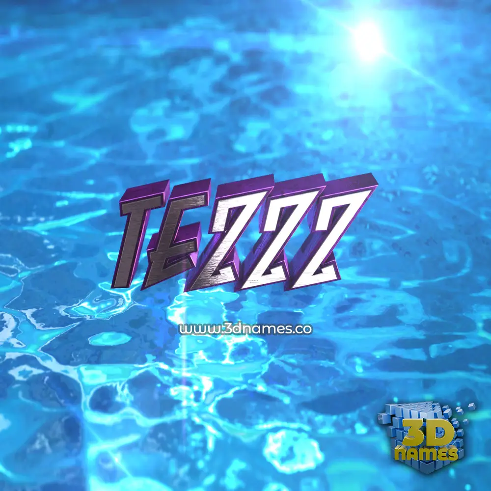 tezzz in Water 2015 style - 3D name wallpaper