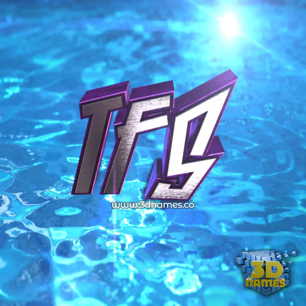 tfs in Water 2015 style - 3D name wallpaper