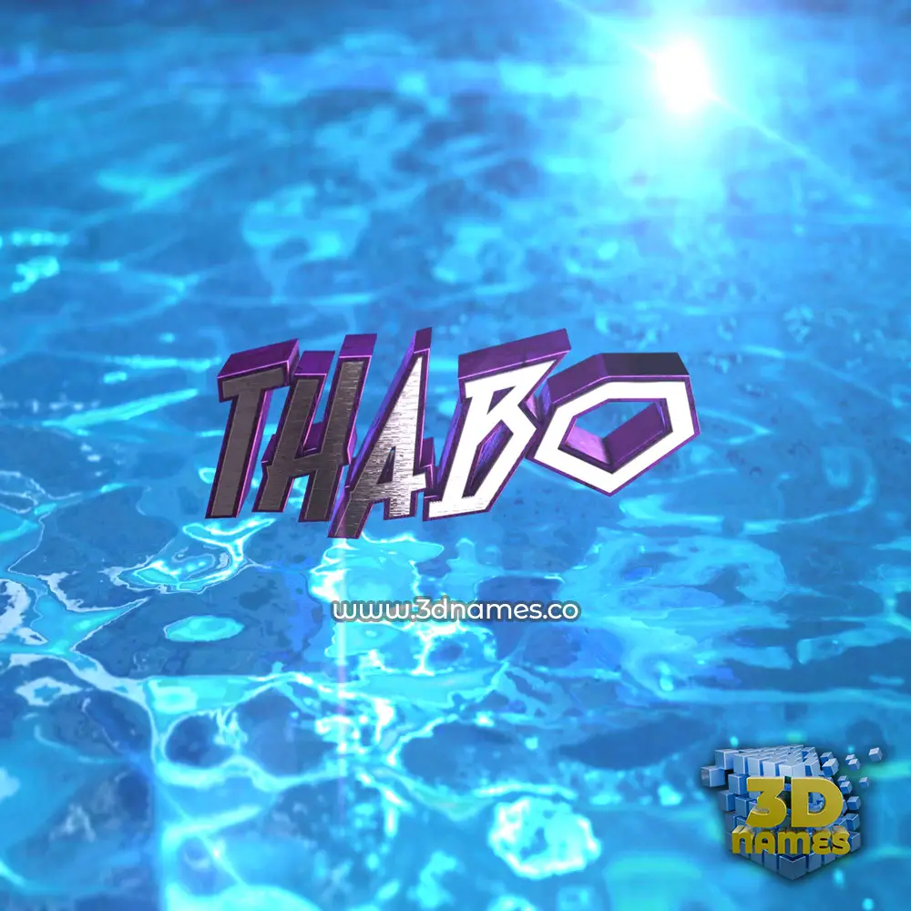 thabo in Water 2015 style - 3D name wallpaper