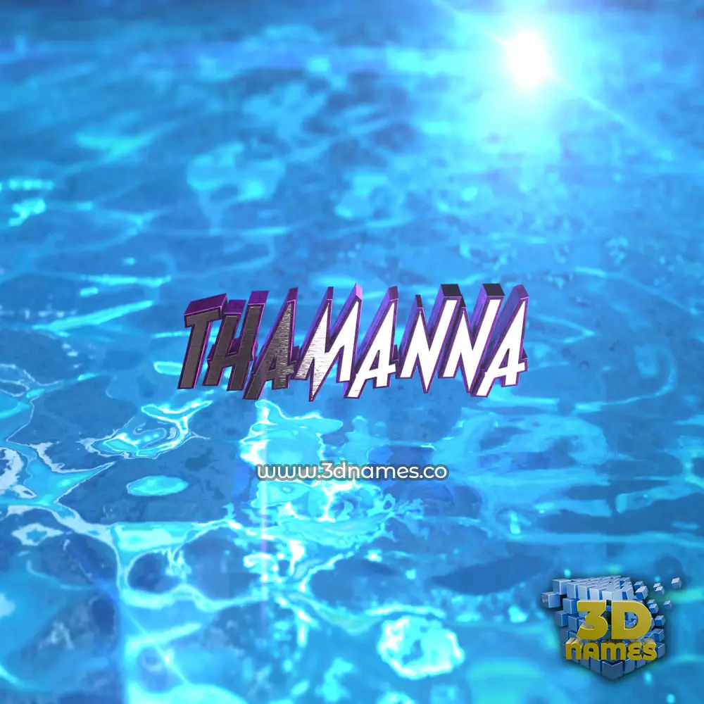 thamanna in Water 2015 style - 3D name wallpaper