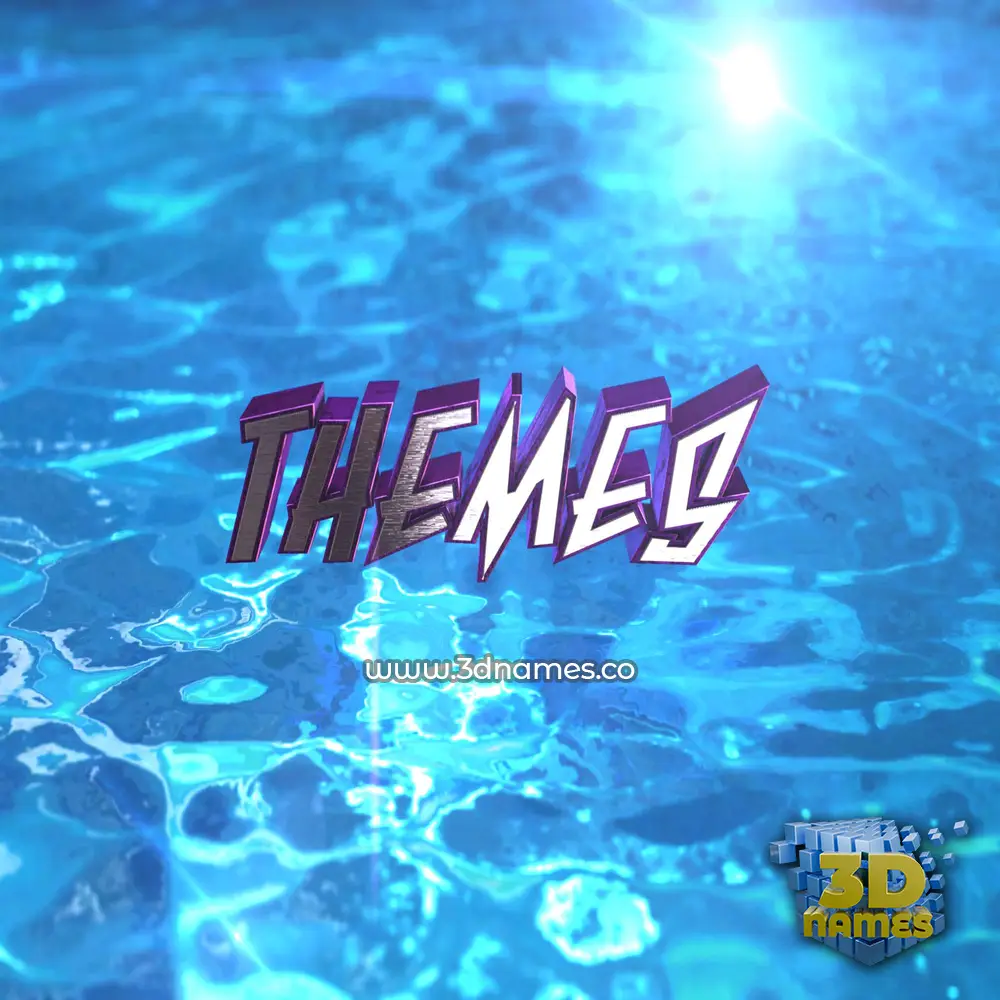 themes in Water 2015 style - 3D name wallpaper