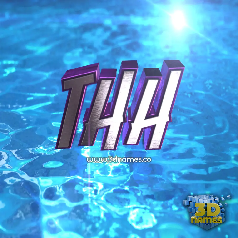 thh in Water 2015 style - 3D name wallpaper