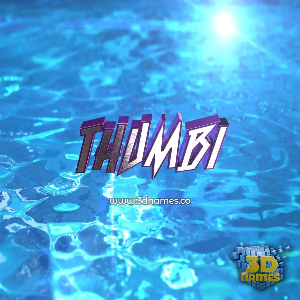 thumbi in Water 2015 style - 3D name wallpaper