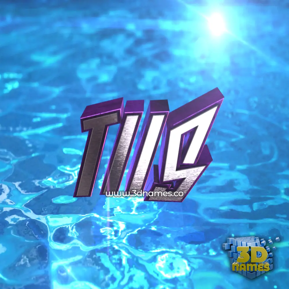 tiis in Water 2015 style - 3D name wallpaper