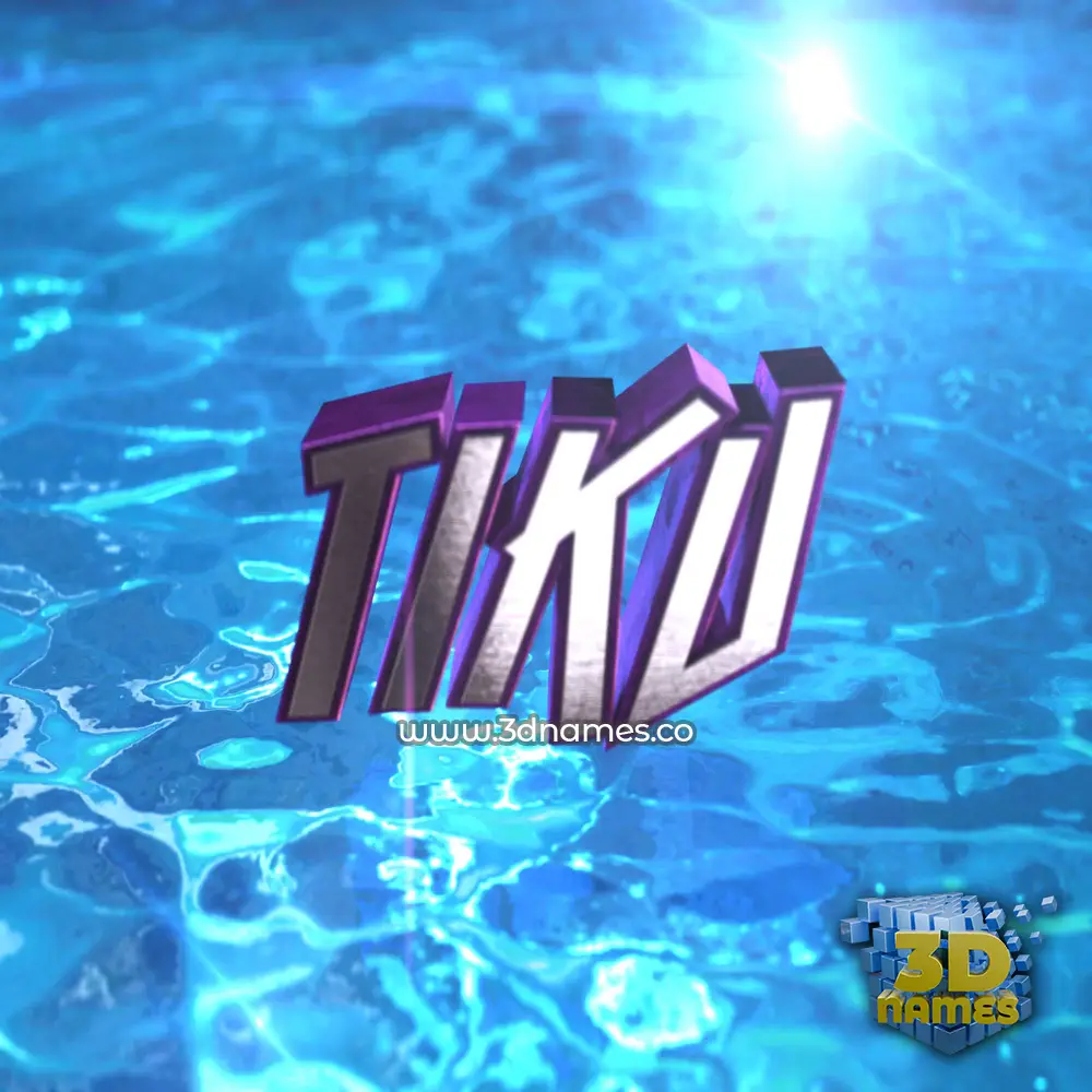 tiku in Water 2015 style - 3D name wallpaper
