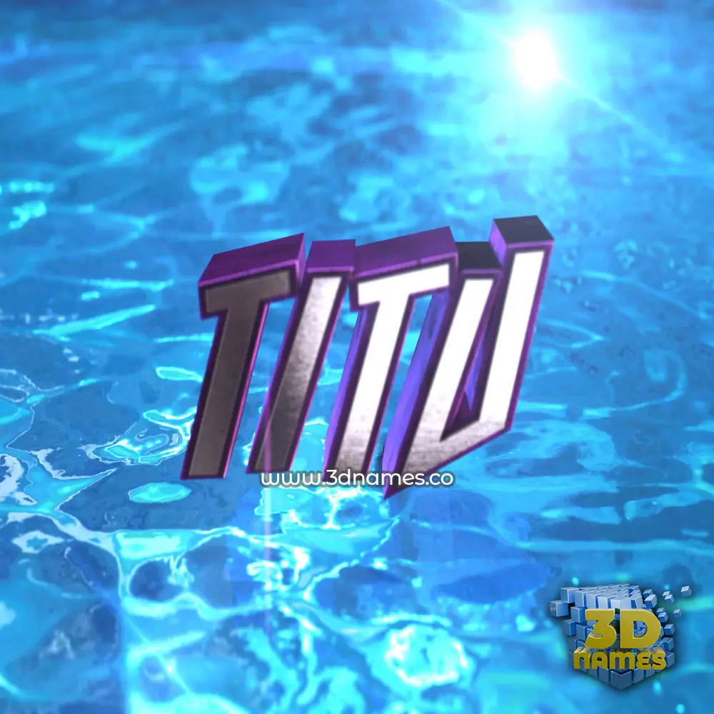 titu in Water 2015 style - 3D name wallpaper