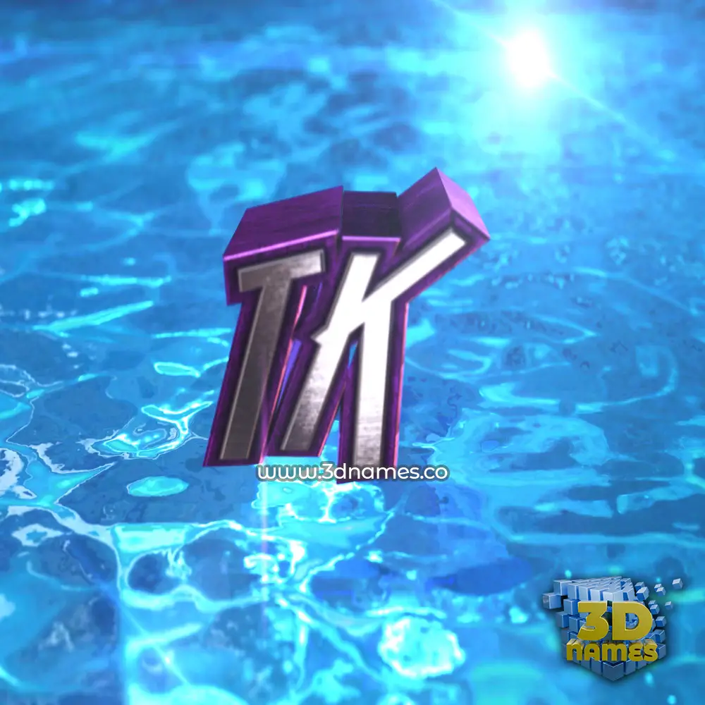 tk in Water 2015 style - 3D name wallpaper