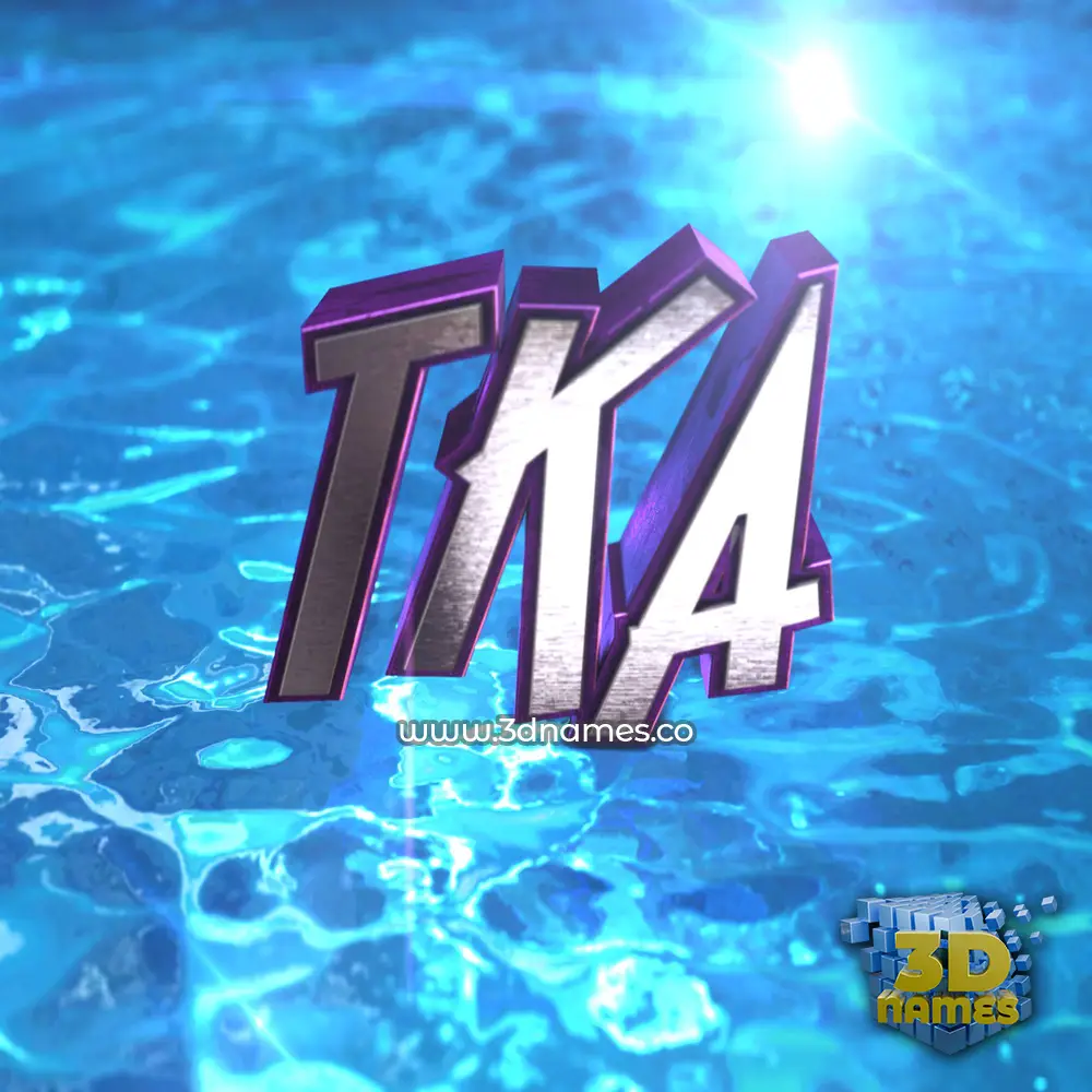 tka in Water 2015 style - 3D name wallpaper