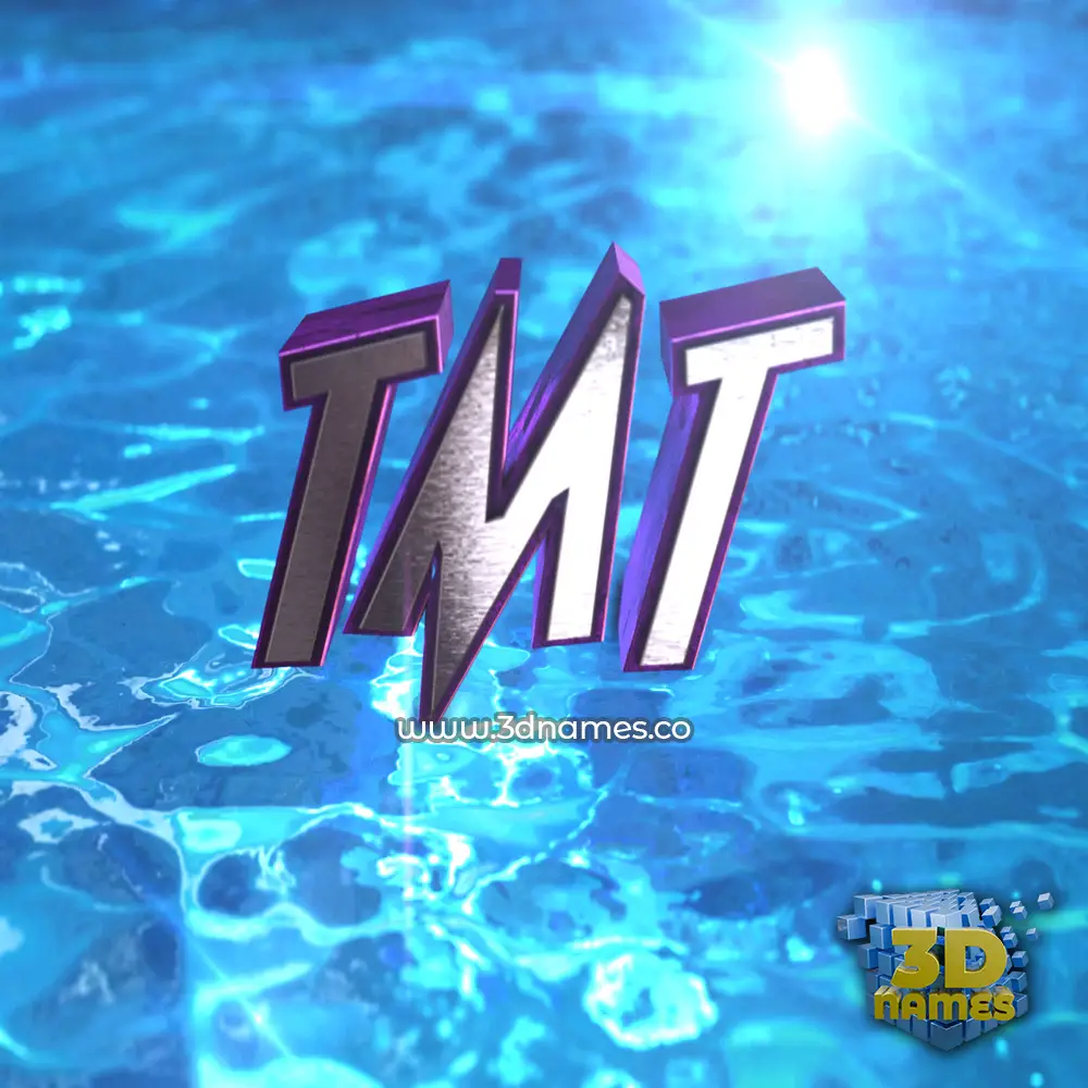 tmt in Water 2015 style - 3D name wallpaper