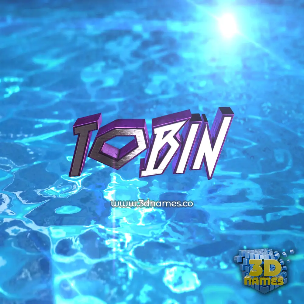 tobin in Water 2015 style - 3D name wallpaper