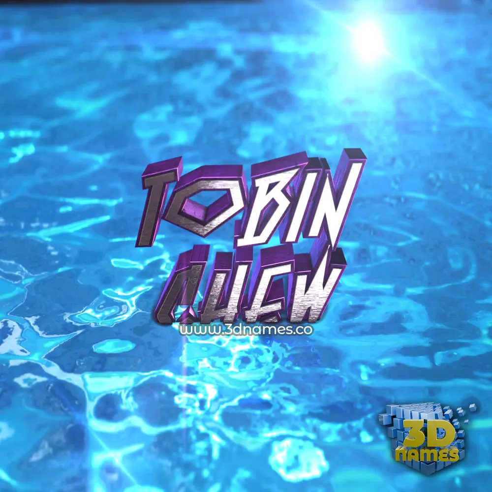 tobin chew in Water 2015 style - 3D name wallpaper