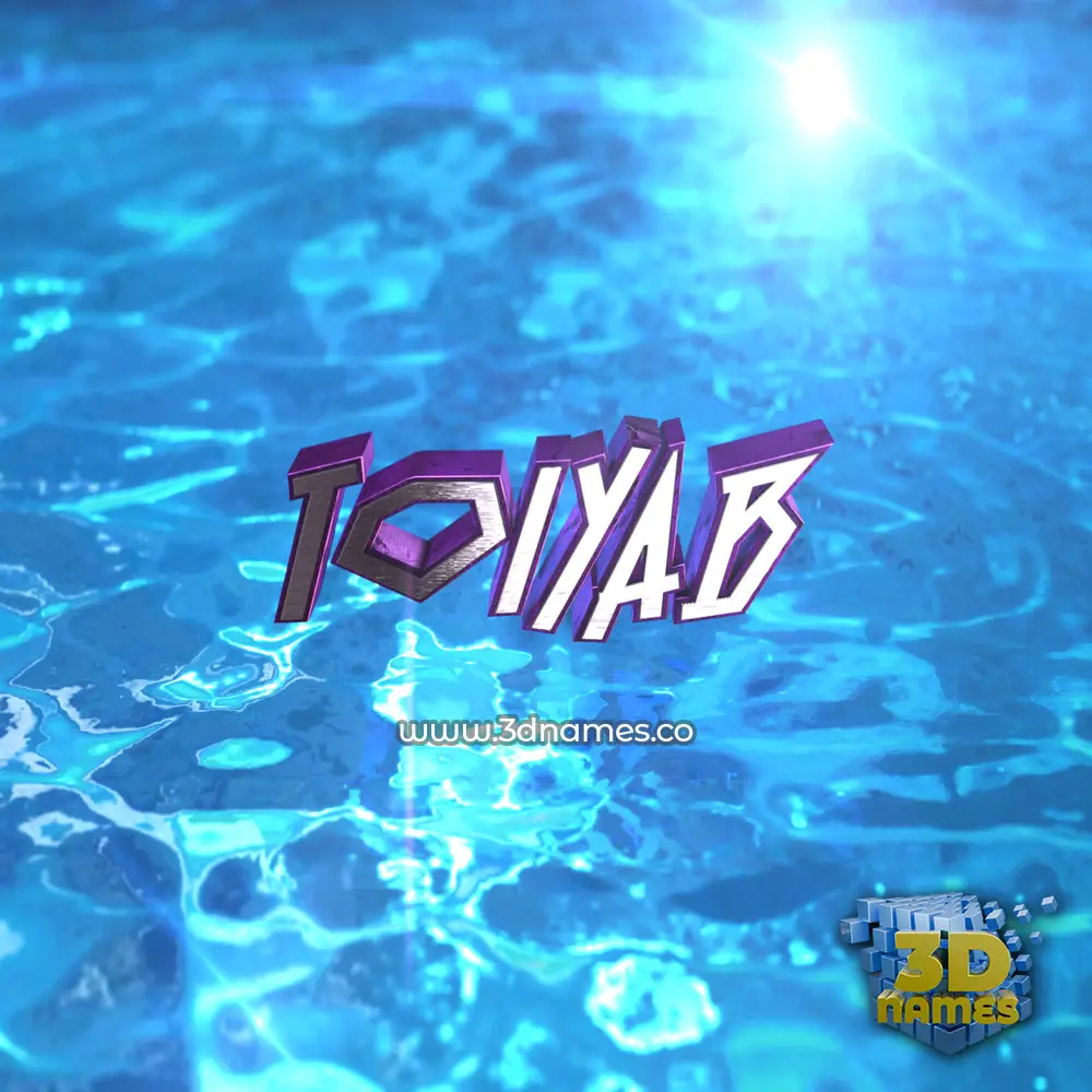 toiyab in Water 2015 style - 3D name wallpaper